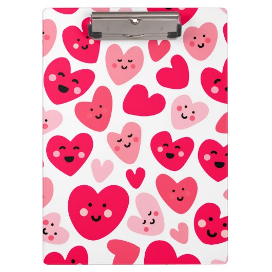 Personalized Red Heart Happy Valentine’s Day Lover クリップボード (正面)