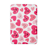 Personalized Red Heart Happy Valentine’s Day Lover バスマット (正面縦)
