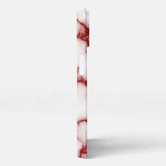 Personalized red marbled - iPhoneケース (右側面)