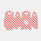 Personalized Red Name Polska Flag Tiled Gable  フェイバーボックス (折り畳みなし)