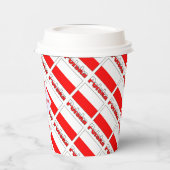 Personalized Red Name Polska Flag Tiled Party 紙コップ (左)