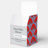 Personalized Red Peacock Feather Favor Box フェイバーボックス (オープン)