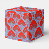 Personalized Red Peacock Feather Favor Box フェイバーボックス (裏面サイド)