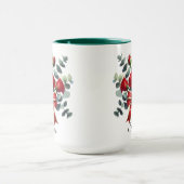 Personalized Red Rose Name Mug Elegant Gift マグカップ (中央)