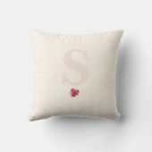 Personalized Red Rose Throw Pillow Elegant クッション (裏面)
