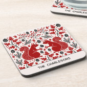 Personalized Red Squirrels in the Forest コースター