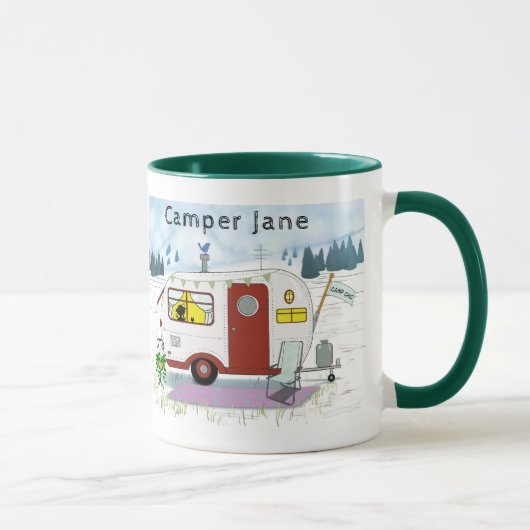 Personalized Red Trailer  Mug マグカップ (右)