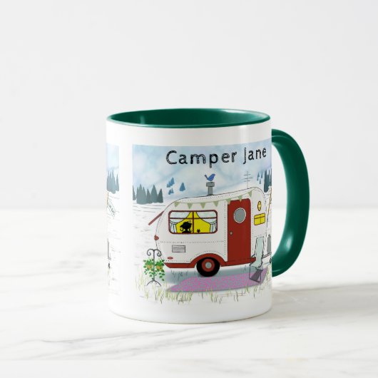 Personalized Red Trailer  Mug マグカップ (正面右)