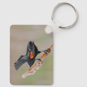 Personalized Red-Winged Blackbird Keychain キーホルダー (裏面)