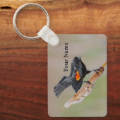 Personalized Red-Winged Blackbird Keychain キーホルダー (正面)