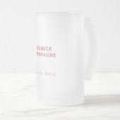 Personalized Redneck Champagne Pink フロストグラスビールジョッキ (正面右)