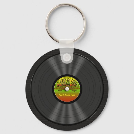 Personalized Reggae Vinyl Record キーホルダー (正面)
