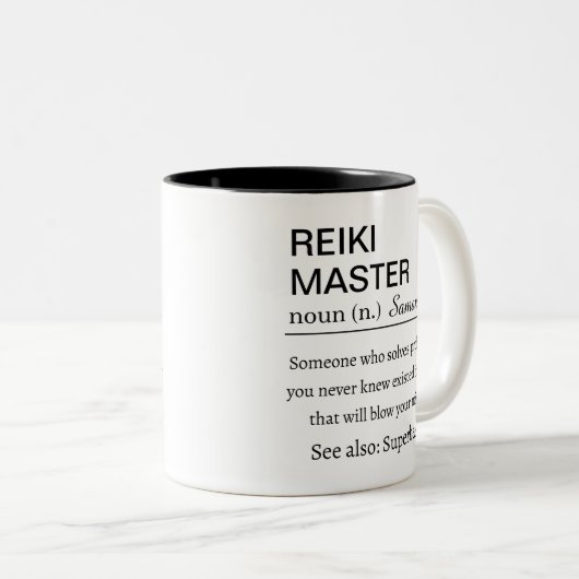 Personalized Reiki Master  Definition  ツートーンマグカップ (正面右)