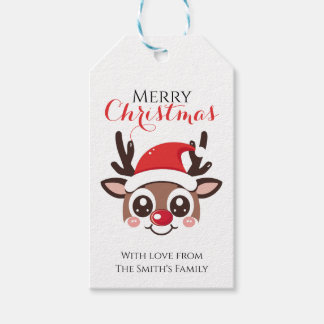 Personalized Reindeer Gift Tag – Custom Christmas  ギフトタグ