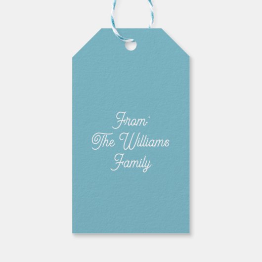 Personalized Reindeer Merry Bright Christmas ギフトタグ (裏面)