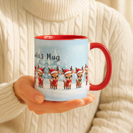 Personalized Reindeer Mug, Cute Christmas Gift, Cu マグカップ