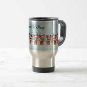 Personalized Reindeer Travel Mug, Custom Name, Chr トラベルマグ (正面右)
