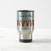 Personalized Reindeer Travel Mug, Custom Name, Chr トラベルマグ (中央)