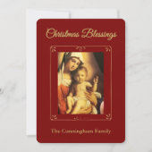 Personalized Religious Christmas Blessings Card シーズンカード (正面)