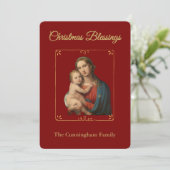 Personalized Religious Christmas Blessings Card シーズンカード (スタンド正面)