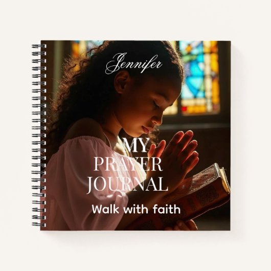 Personalized Religious photo prayer journal  ノートブック (正面)