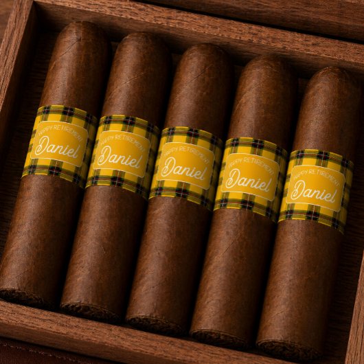 Personalized Retirement Cigar Band Sticker ラベル