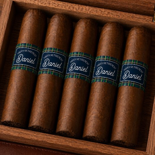Personalized Retirement Cigar Band Sticker ラベル