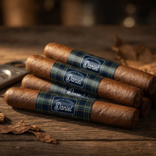 Personalized Retirement Cigar Band Sticker ラベル