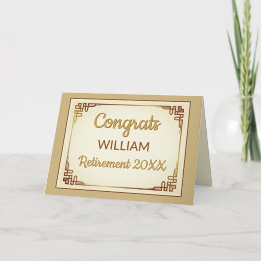  Personalized Retirement Congrats Card サンキューカード (正面)