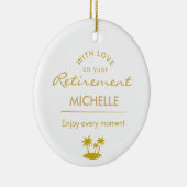 Personalized Retirement Enjoy Every Moment セラミックオーナメント (右)