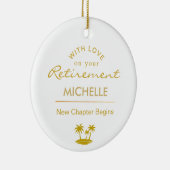 Personalized Retirement New Chapter Begins セラミックオーナメント (右)