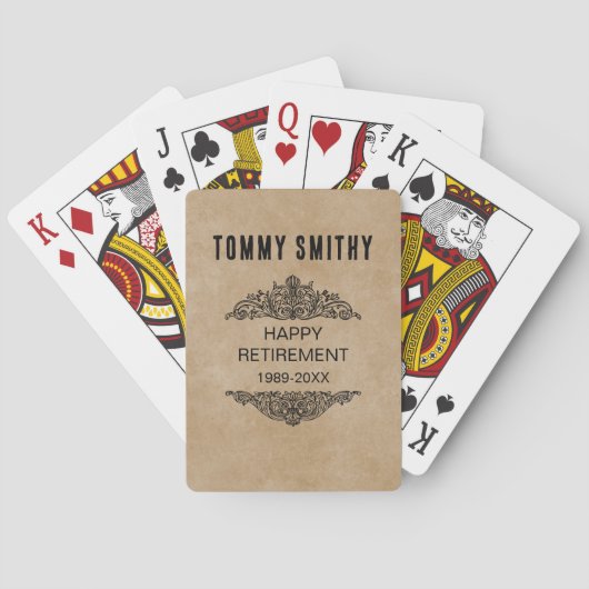 Personalized Retirement Playing Cards – Milestone トランプ (裏面)