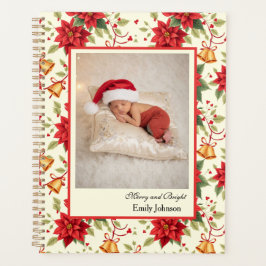 Personalized Retro Christmas Floral Stationery プランナー手帳