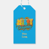 Personalized Retro Christmas Groovy Name  ギフトタグ (裏面)