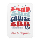Personalized Retro Cruise Family Name マグネット (縦)