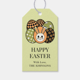 Personalized Retro Easter Bunny Gift Tag ギフトタグ