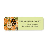 Personalized Retro Easter Return Address Label ラベル (正面)