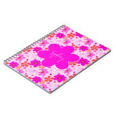 Personalized Retro Floral Design Journal Notebook ノートブック (左側)