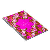 Personalized Retro Floral Design Journal Notebook ノートブック (右側)
