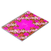 Personalized Retro Floral Design Journal Notebook ノートブック (左側)