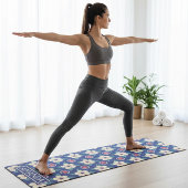 Personalized Retro Floral Pattern Yoga Mat ヨガマット