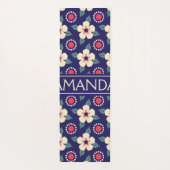 Personalized Retro Floral Pattern Yoga Mat ヨガマット (裏面)