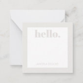 Personalized Retro Flower ノートカード (正面)