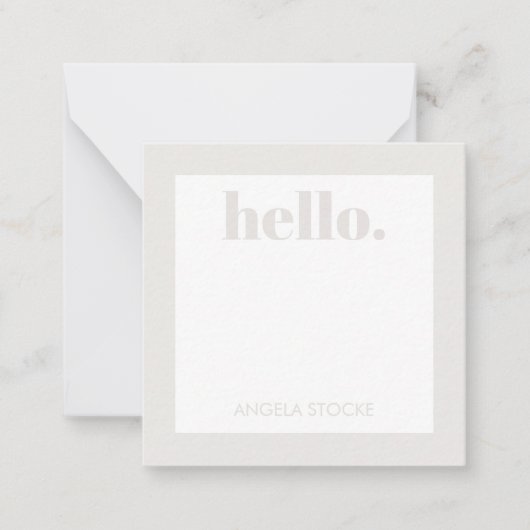 Personalized Retro Flower ノートカード (正面)