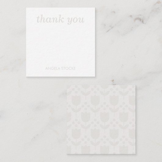 Personalized Retro Flower ノートカード (正面/裏面)