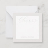 Personalized Retro Flower ノートカード (正面)