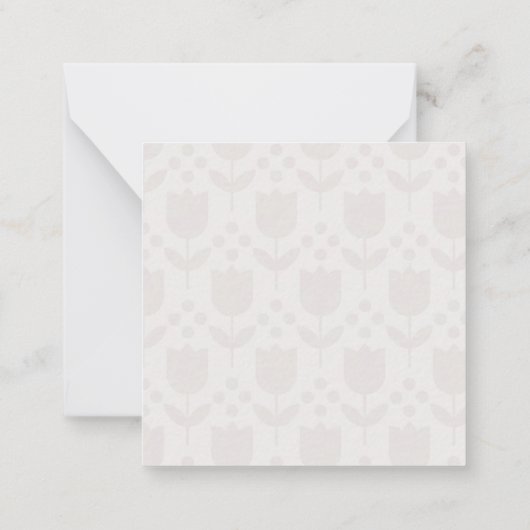 Personalized Retro Flower ノートカード (裏面)