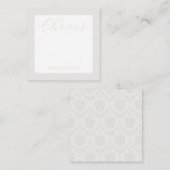 Personalized Retro Flower ノートカード (正面/裏面)