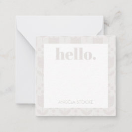 Personalized Retro Flower ノートカード