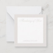 Personalized Retro Flower ノートカード (正面)